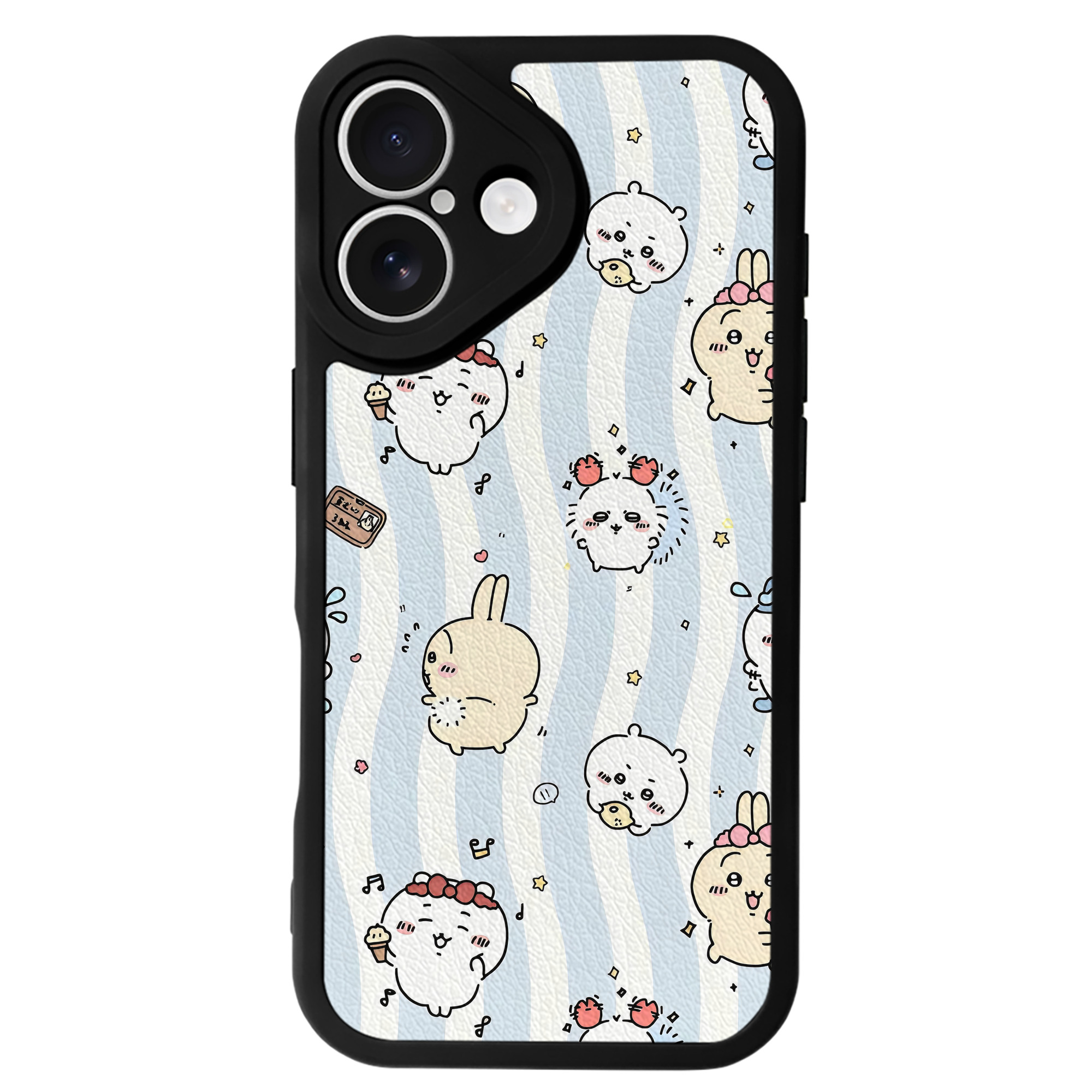 （画像用） ちいかわ Chii-kawa 【iPhone 16シリーズ対応】シリコンスマホケース（レザー調） 材質：シリコン
